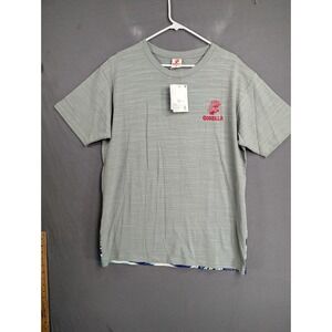 Godzilla Mens Graphic T-Shirt Gray Short Sleeve Crew Neck Slub Knit XXL NWT